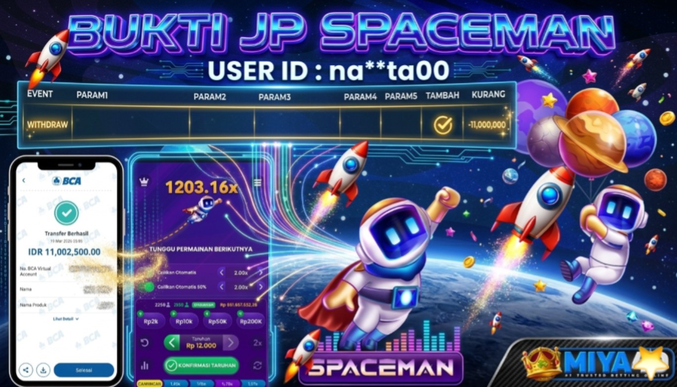 MIYA4D - Bukti JP SPACEMAN 11,000,000 Member NA**TA00