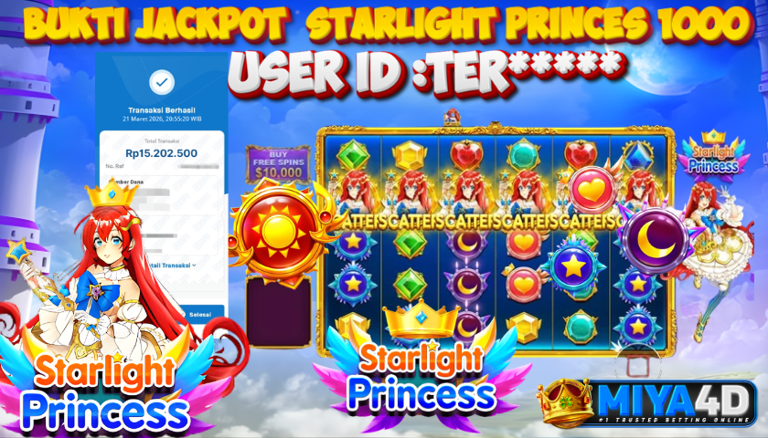 MIYA4D - Bukti JP STARLIGHT PRINCES 1000 15.200.000 Member TER*****