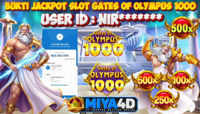 MIYA4D - Bukti JP GATES OF OLYMPUS 1000 5,400,000 Member NIR*******