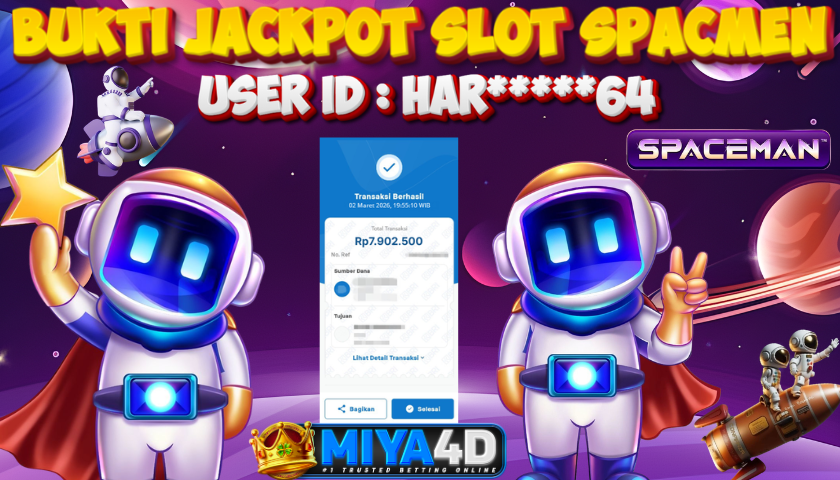 MIYA4D - Bukti JP SPACMEN 7,0900,000. Member HAR*****64
