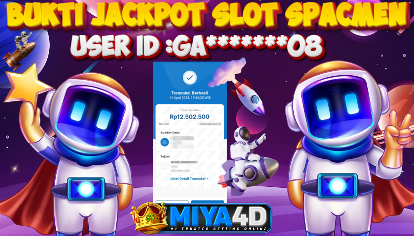 MIYA4D - Bukti JP SPACMEN 12,500,000. Member GA*******08