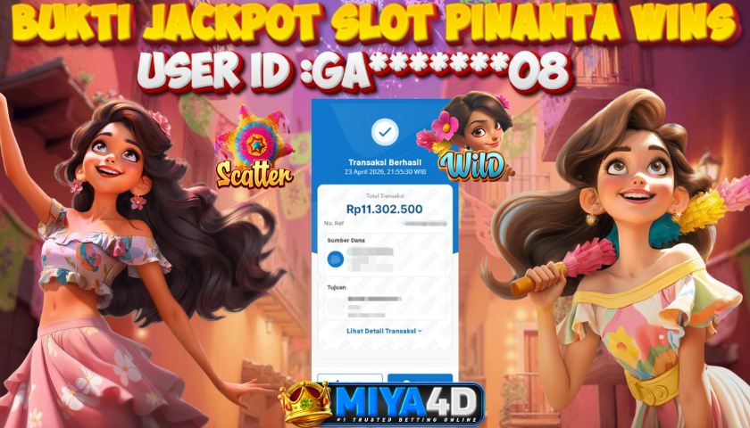 MIYA4D - Bukti JP PINANTA WINS 11.300.000 Member GA*******08
