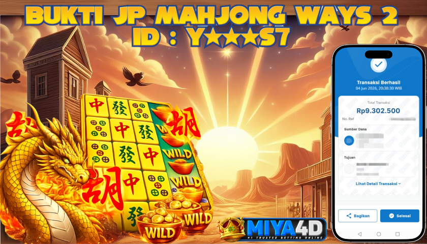 MIYA4D - Bukti JP MAHJONG WAYS 2 9,300,000 Member Y***57