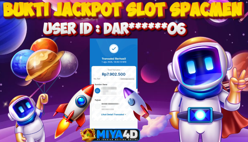 MIYA4D - Bukti JP SPACMEN 7.902.500 Member DAR******06