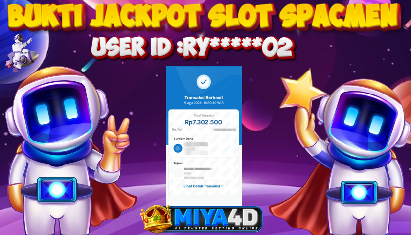 MIYA4D - Bukti JP SPACMEN 7.302.500 Member RY*****02